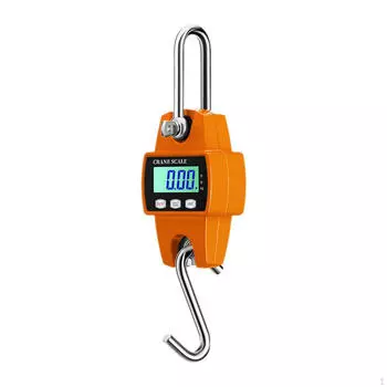 300 кг крановые весы для взвешивания багажа с ЖК-дисплеем и цифровыми функциями для путешествий и рыбалки оранжевый