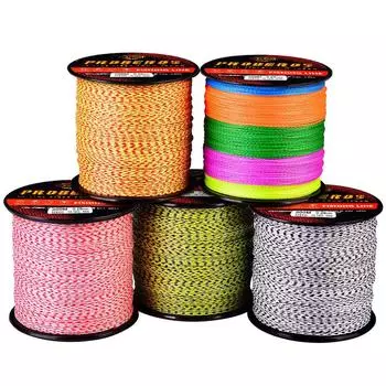 300-метровая леска из 8 частей, прочная тканая леска из полиэтилена, основная леска для каменной и морской рыбалки 40.0/300LB серый