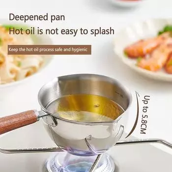 300 мл 304 нержавеющая сталь кастрюля для разбрызгивания масла кухонная мини кастрюля для масла с двойным носиком маленькая кастрюля для подогрева масла