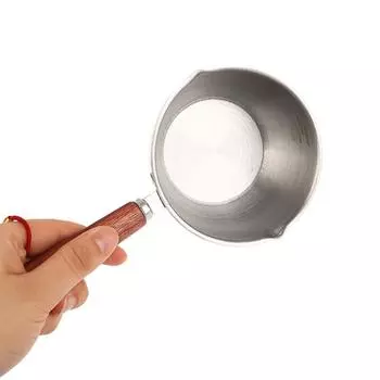 300 мл 304 нержавеющая сталь кастрюля для разбрызгивания масла кухонная мини кастрюля для разлива масла с двойным носиком маленькая кастрюля для подогрева масла one size