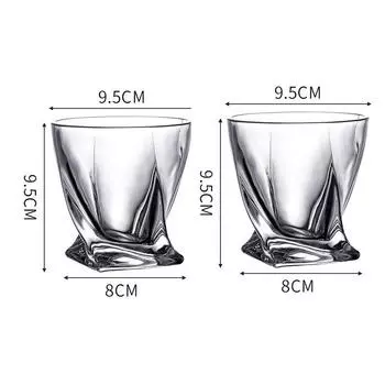 300 мл/350 мл Европейский коктейльный бокал Персонализированный бокал для виски Прозрачные стаканы для питья Бар Уникальные стаканы для шотландского бурбона Подарки 2pcs
