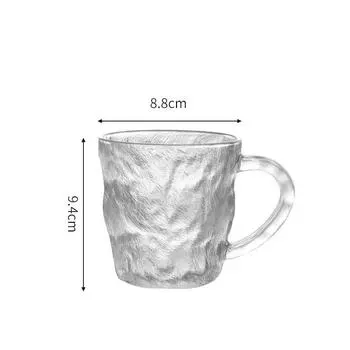 300 мл/400 мл стакан Glacier Grain с ручкой овсяная чашка для завтрака для воды молока кофе бытовая пивная чашка чашка для чая стаканы 1pcs