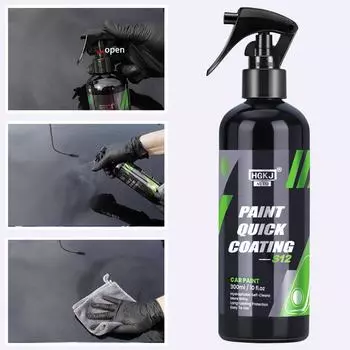 300 мл 9H Car Paint Quick Coating Car Ceramic Coating Spray Hydrophobic Polish Liquid Nano Wax Long Lasting Protection S12 HGKJ