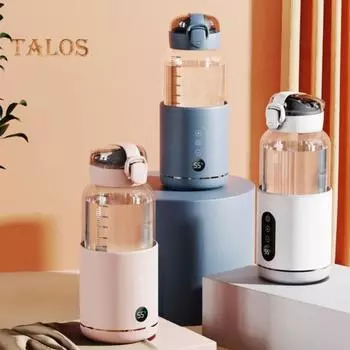 300 мл беспроводной подогреватель бутылочек для сухого молока портативный с дисплеем температуры инструмент для замачивания молока для путешествий светодиодный экран компактный подогреватель молока белый