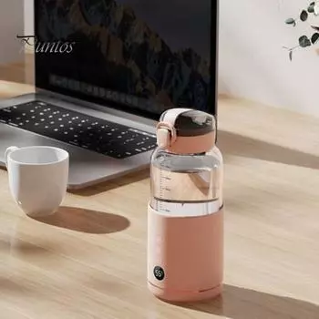 300 мл беспроводной подогреватель бутылочек для сухого молока портативный с дисплеем температуры инструмент для замачивания молока для путешествий светодиодный экран компактный подогреватель молока белый