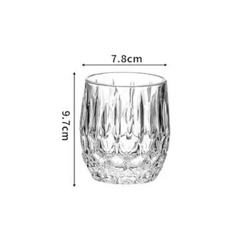 300 мл Бокал для вина с алмазной росписью Кофейные чашки Стаканы для виски и коктейлей Посуда для напитков Прозрачные Бытовые Свадебные подарки 1pcs