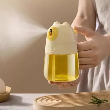 300 мл бутылка-распылитель для масла с тонкой насадкой, стеклянный распылитель для равномерного покрытия, противоутечный дозатор масла, кухонная принадлежность для приготовления пищи, выпечки, барбекю белый