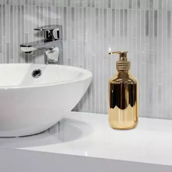 300 мл дозатор для мыла многоразовый спиральный горловина мини встроенный пружинный дозатор для мытья тела принадлежности для ванной комнаты золотистый