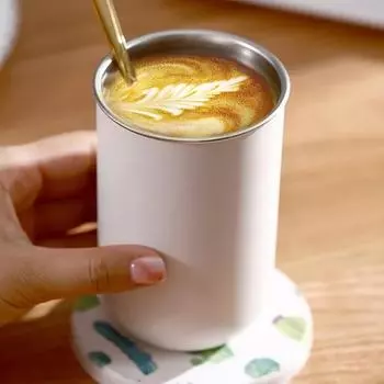 300 мл изолированная с крышкой из нержавеющей стали портативная термокружка пивные чашки бутылка для воды кофейный стакан 350ML чёрный