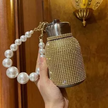 300 мл изолированный стакан со стразами и шипами, герметичный термостойкий изолированный стакан из нержавеющей стали 304 для офиса