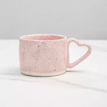 300 мл Керамическая кружка Ins style для завтрака, молока, овсянки, чашки с ручкой в форме сердца, кофейные чашки, стаканы для воды, подарки на День святого Валентина 300ml