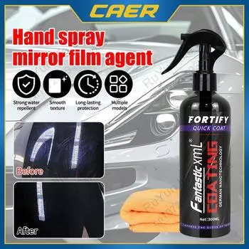 300 мл керамическое покрытие для автомобиля, аэрозольная краска, полировка, набор полотенец, водонепроницаемый нанослой, предотвращает появление царапин на стекле, колесах, уход за автомобилем