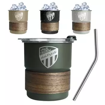 300 мл кофейная кружка с национальным гербом Саудовской Аравии, кофейная кружка из нержавеющей стали с соломинкой, кружка для воды, походная пивная кружка с крышкой 300ML