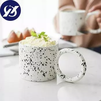 300 мл креативная керамическая кружка с кольцевой ручкой ярких цветов, чашка для кофе с молоком, офисная домашняя посуда для напитков, микроволновая печь, чашки с ручками для пар