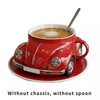 300 мл Креативная кружка для кофе в форме мультяшного жука без корпуса и ложки Рождественские чашки с ручкой Подарки для друзей и семьи