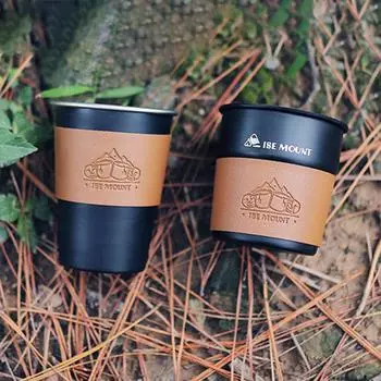 300 мл кружки для пива и вина, штабелируемые кружки для кемпинга, кружка для питьевой воды из нержавеющей стали, кружка для молока, пива, кофе для использования в помещении и на открытом воздухе 300ML серебряный