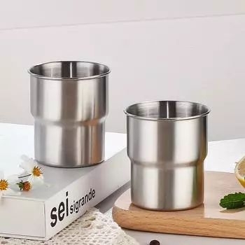 300 мл нержавеющая сталь стакан для воды для питья, металлическая пивная кружка кофейная кружка стаканы для походов на открытом воздухе 300ml