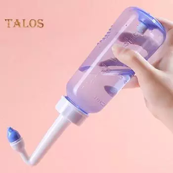 300 мл Нети-пот, набор бутылочек для промывания носовых пазух с 40 пакетиками соли, очиститель для промывания носа, ирригационный аппарат для носа, для детей и взрослых A