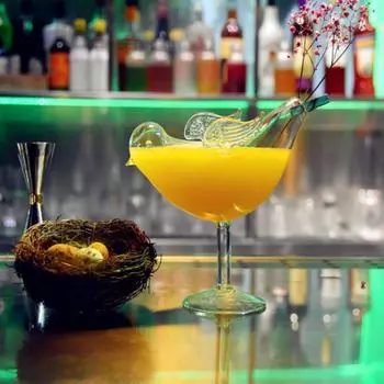 300 мл новый стиль птица коктейльное стекло ночной клуб Tipsy стеклянная посуда Specia смешивание бокал для вина молекулярный стакан для холодного питья фруктовый сорбет 1 Piece Birds Glass 300ml