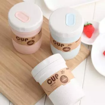 300 мл пластиковая герметичная соломинка для супа, завтрака, каши, обеда, рабочая коробка, контейнер розовый