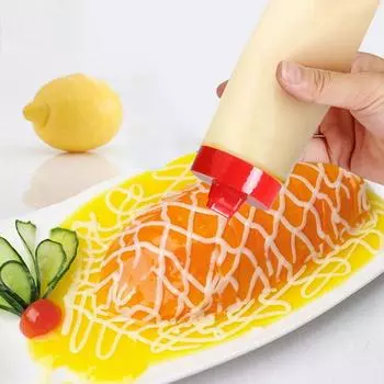 300 мл пластиковая пластиковая бутылка для салата, кетчупа, горчицы, 300 мл, кухонные принадлежности, бутылка для выдавливания приправ, 300 мл 300ml