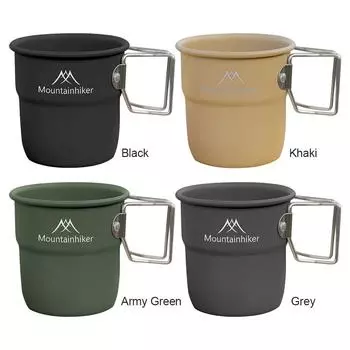 300 мл походная кружка со складной ручкой для походов с рюкзаком (зеленый) QD