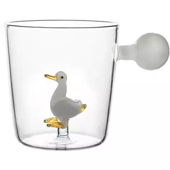 300 мл прозрачная милая стеклянная чашка, итальянская стеклянная посуда Ichendorf с дизайном животных, стакан для напитков, чашка для молока, воды, ниша, кофейная кружка, дропшиппинг