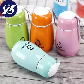 300 мл термос открытый термокружка Пингвин кофе спортивная бутылка с водой кружка розовый