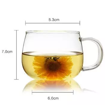 300 мл термостойкая стеклянная кружка, прозрачная круглая стеклянная чашка для чая, кофейные кружки, чайная кружка с молочным цветком и прозрачной посудой ручной работы, набор посуды