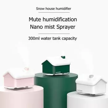 300 мл Увлажнитель воздуха для снежного дома Usb Ультразвуковой туманообразователь Аромадиффузор Красочный светодиодный светильник для домашней комнаты Ароматизатор Umidificador Usb Plug in