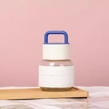 300 мл Высокий внешний вид уровня чашка с ручкой стеклянная чашка для воды мини милый молочный сок чашка питьевая чашка для улицы чёрный