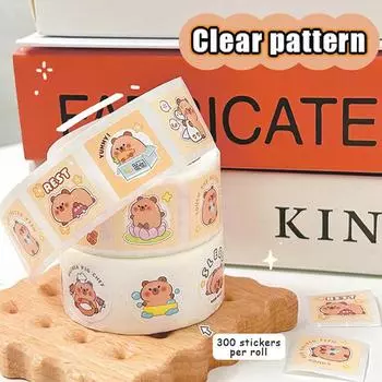 300 наклеек, мультяшная капибара, граффити, наклейка для бутылки с водой, ноутбука, чемодана, наклейки для ноутбука, украшение, детская награда, подарочная игрушка A2