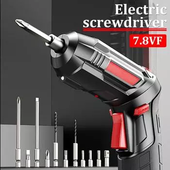 300 об/мин аккумуляторная электрическая отвертка перезаряжаемая литиевая батарея мини-дрель 4.2 В набор электроинструментов для домашнего хозяйства техническое обслуживание ремонт чёрный