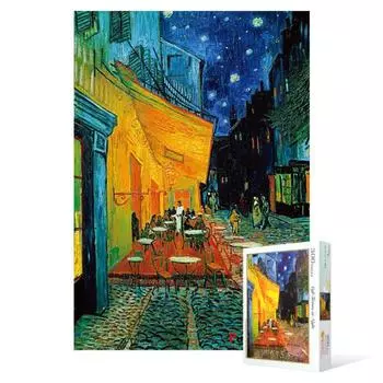 300 piece jigsaw puzzle - Cafe Terrace at Night 2, popular Korean puzzle