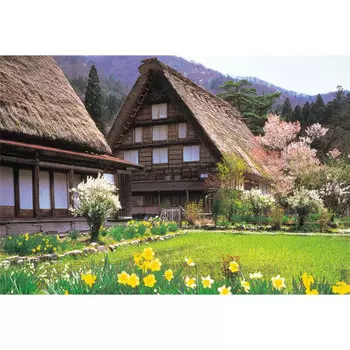 300 piece jigsaw puzzle Colorful Shirakawa-go (Gifu) (26x38cm)