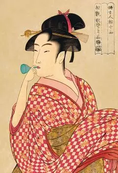 300 Piece Jigsaw Puzzle Girl Playing Poppen (Utamaro Kitagawa) (26cmx38cm)