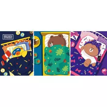 300 Piece Jigsaw Puzzle - Line Friends Sleep (Mini), popular Korean puzzle