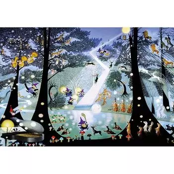 300 piece jigsaw puzzle Seiji Fujishiro Shining Forest (26x38cm)