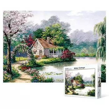 300-piece jigsaw puzzle - Shelter in the shade of a tree, popular Korean puzzle