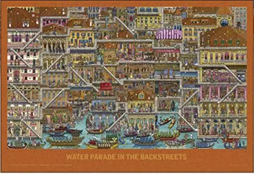 300 piece jigsaw puzzle Shimashima mansion back alley (26x38cm)