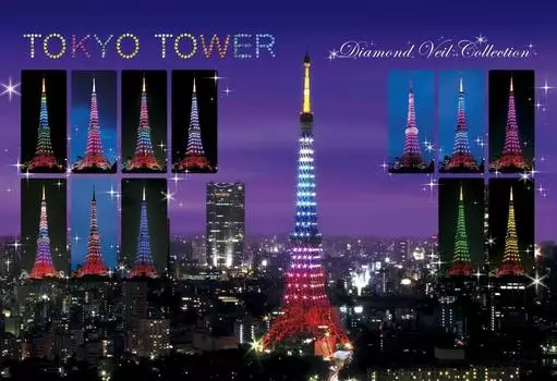300 piece jigsaw puzzle Tokyo Tower Diamond Veil Collection (26x38cm)