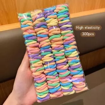 300 резинок для волос, высокая эластичность, прочные резинки, кольца для волос, аксессуары для волос
