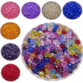 300 шт. 4/5/6/8/10 мм прозрачные алмазные акриловые бусины с отверстием для изготовления ювелирных изделий, аксессуары «сделай сам» 4mm фиолетовый