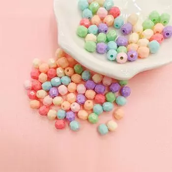 300 шт. 5,5*6 мм цвет макарон, многогранные модные овальные бусины, материалы, серьги «сделай сам», граненые подвески, аксессуары для изготовления ювелирных изделий, браслет разноцветный