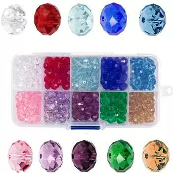 300 шт. 8 мм/0,31 дюйма акриловые граненые бусины материал, DIY браслет ожерелье аксессуары для изготовления, 10 цветов бусины 300pcs разноцветный