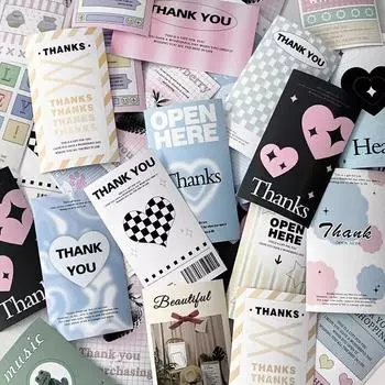 300 шт. английские наклейки для запечатывания Kpop Idol 3 дюйма фотокарточка упаковка самолет коробка пузырчатая сумка DIY декор этикетки наклейки