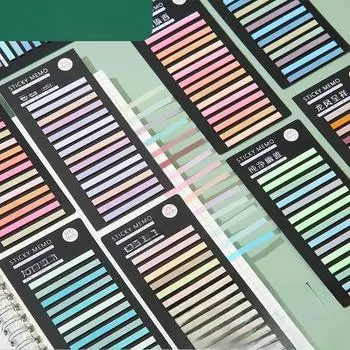 300 шт. цветных полупрозрачных полосок ПЭТ-индексных наклеек, заметок, наклеек с выделенными метками, закладок для предметов, канцелярских принадлежностей для студентов, клейких заметок