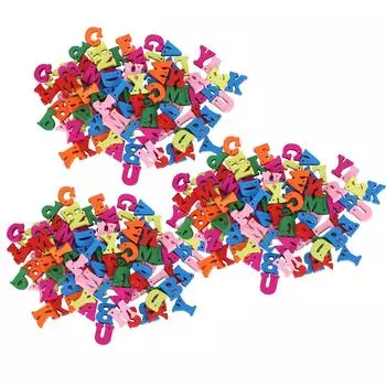 300 шт. Деревянные буквы для поделок, красочные, ручная работа, детские образовательные принадлежности