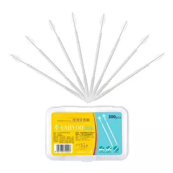 300 шт. двойная зубочистка для ухода за полостью рта, межзубный очиститель, зубная нить, набор щеток для десен розовый