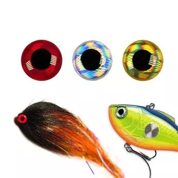 300 шт голографические 3D рыбьи глаза приманки для изготовления глаз привязка мушек стример наживка рыбьи глаза 2 мм до 10 мм красный, серебристый, золотой 2mm